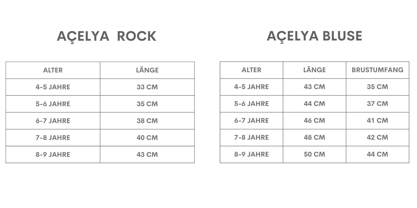 Set Acelya - Schwarzer Rock mit Raffung, rote Bluse mit schwarzer Schleife